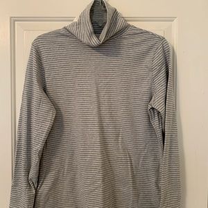 Gray/white striped LL Bean long sleeve